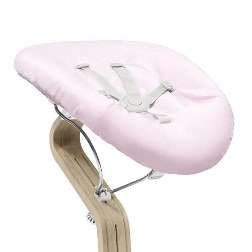 Stokke Nomi Newborn Set - White/Grey Pink - Hochstuhl-Zubehör für Neugeborene, sicherer Gurt für optimalen Halt und komfortables Design in Grau/Pink für Jungen & Mädchen.