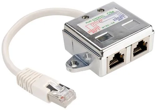 Value Netzwerk T-Adapter CAT 5e Weiß