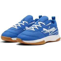 Puma Varion II Jr Indoor Court Shoe - Team Royal White-Gum, 34.5 EU - Hallenschuhe für Jungen mit regulärer bis breiter Passform, Variofoam Dämpfung und atmungsaktivem Variomesh für optimalen Komfort und Halt.