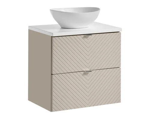 Sideboard FAVIER 80 x 76 cm – Modernes Design mit 2 Schubladen - Stylisches Sideboard in grafit-eiche-Top mit Anti-Fingerprint Technologie. Ideal für jeden Raum – Esszimmer, Wohnzimmer oder Flur. Pflegeleicht und grifflos für ein elegantes Finish.