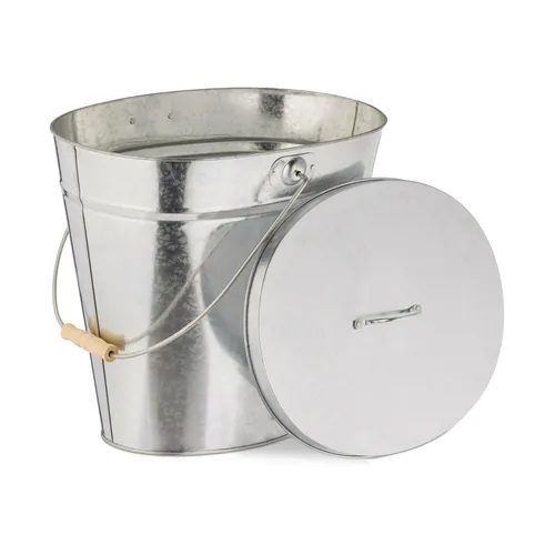 Ascheeimer oval silber in silber von Relaxdays