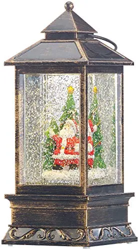 infactory Schneelaterne: Weihnachtsdeko mit Schneewirbel und LED-Beleuchtung - Laterne für festliche Stimmung, mit warmweißem Licht und faszinierendem Schneewirbel-Effekt. Ideal zum Tragen oder Aufhängen, batteriebetrieben und perfekt als Geschenk zur Weihnachtszeit.