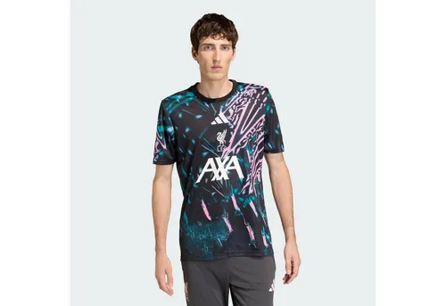 ADIDAS Herren Fantrikot Liverpool FC 25/26 Pre-Match Trikot - Stylisches Pre-Match Shirt für Liverpool-Fans, inspiriert von der Grunge-Musikszene. Mit feuchtigkeitsregulierender Technologie für optimalen Tragekomfort beim Training oder Anfeuern.