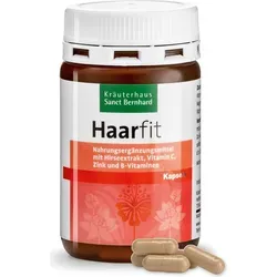 Sanct Bernhard Haarfit-Kapseln mit Goldhirseextrakt - Zinkpräparate für kräftiges Haar, unterstützt durch Biotin und Goldhirseextrakt für eine gesunde Haarstruktur. Inhalt: 120 Kapseln.
