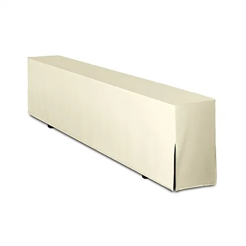 TexDeko® Bierbankhusse für Bierzeltgarnitur 220x25x46cm Premium Blickdicht waschbar Festzeltgarnitur (nur Bank) Creme