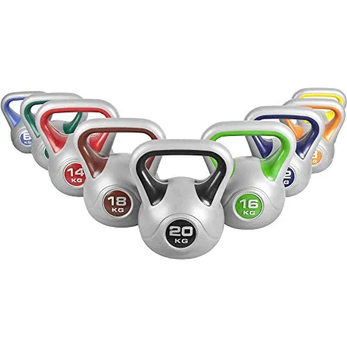 GORILLA SPORTS® Kettlebell – 2kg bis 20kg, Einzeln/Set, Kunststoff - Vielseitige Kettlebell für ein effektives Krafttraining. Ideal für jedes Fitnesslevel, gelenkschonend und mit schützender Kunststoffhülle. Perfekt für zu Hause oder Sportvereine.