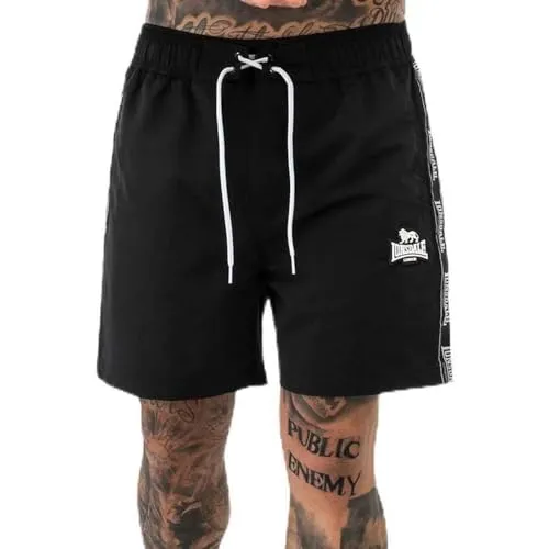 Lonsdale London KIRBUSTER Männer Badeshort schwarz XXL 100% Polyester Streetwear