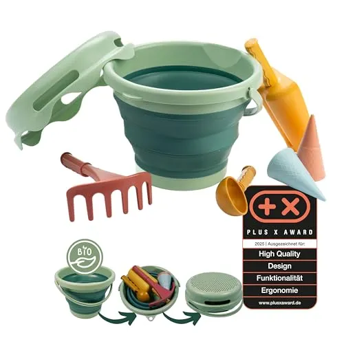 Schildkröt 7in1 Sand Toys Falteimer Set green von Schildkröt