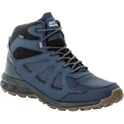 Jack Wolfskin WOODLAND 2 TEXAPORE MID M Wanderschuh - Wasserdichter Wanderschuh in Blau, ideal für Outdoor-Abenteuer. Mit atmungsaktiver TEXAPORE-Membran und knöchelhohem Design für optimalen Halt.