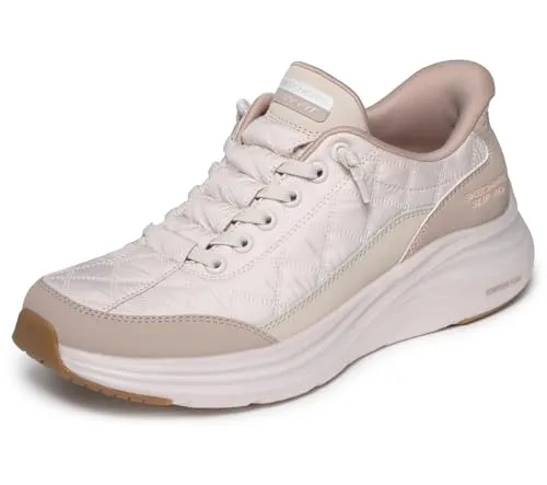 Skechers Contour Foam Damen-Sneaker - Bequeme Naturfarben, 40 EU - Vegan und maschinenwaschbar, dieser Sneaker bietet eine gemütliche Passform mit luftgekühltem Memory-Schaum für optimalen Tragekomfort.