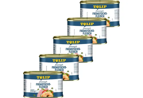 TULIP Wurstkonserve Frühstücksfleisch 200g Original Dänische Delikatesse in Konservendose, 200 g, Frühstücksfleisch