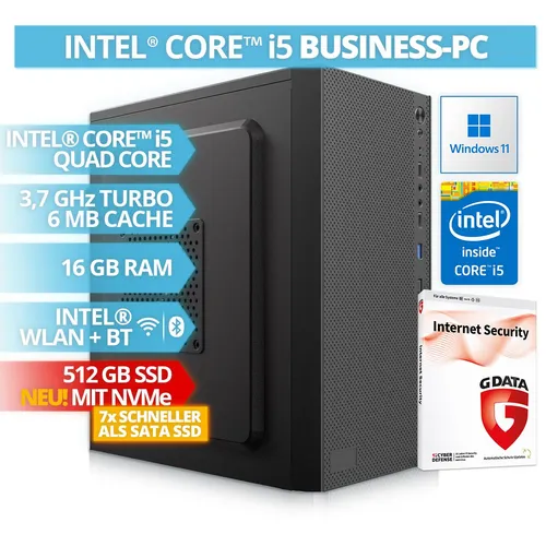 BRAINZAP Intel Core i5 Quad-Core Business PC