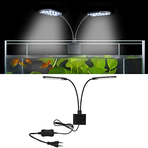 Largeight X7 Gemini LED Aquarium Licht – 10W Dual Head für 8-15 Zoll Aquarien