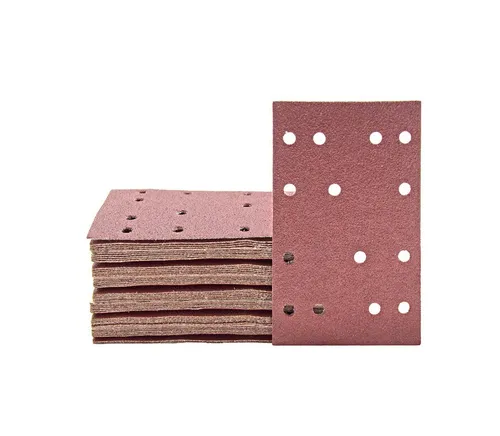 MioTools Schleifpapier 133 x 80 mm 14-Loch Klett-Schleifblätter für Schwingschleifer, Normalkorund, 50 Stk., K150