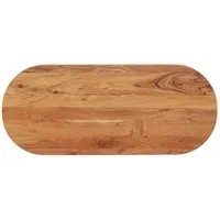 vidaXL Oval Tischplatte aus Akazienholz, 140x60 cm - Esszimmertischplatte aus massivem Akazienholz, ideal zur Auffrischung bestehender Tische oder für DIY-Projekte. Unbehandelte Oberfläche ermöglicht individuelle Gestaltung.