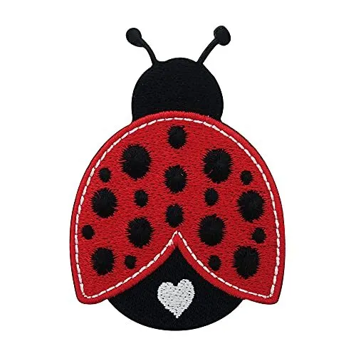 Süßer Baby Marienkäfer Patch zum Aufbügeln | Kinder Herz, Käfer Tier Bügelbild