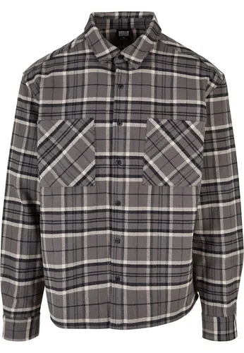 Urban Classics Herren Boxy Kane Check Shirt Hemd, Grey/Black, L EU - Herrenhemden, lässiger Schnitt mit modischem Karomuster für einen trendigen Look.