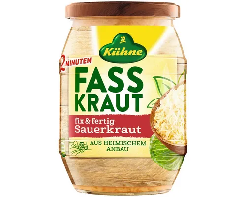 Kühne Fasskraut Fix und Fertig Sauerkraut 680g