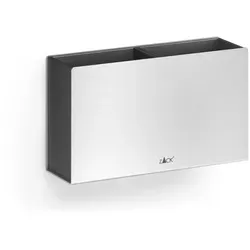 Zack POTES Zahnbürstenhalter Groß - Wandmontage aus Edelstahl - Sonstige Badaccessoires mit modernem Design, optimal für die Aufbewahrung Ihrer Zahnbürsten und Pflegeprodukte, einfach zu reinigen und passt perfekt in jedes Badezimmer.