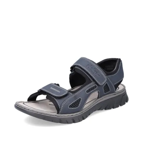 Rieker Herren Sandalen 26761 - Robuste Outdoor-Sandale - Wanderschuhe mit rutschfester Sohle und verstellbarem Klettverschluss für optimalen Halt bei jedem Abenteuer.