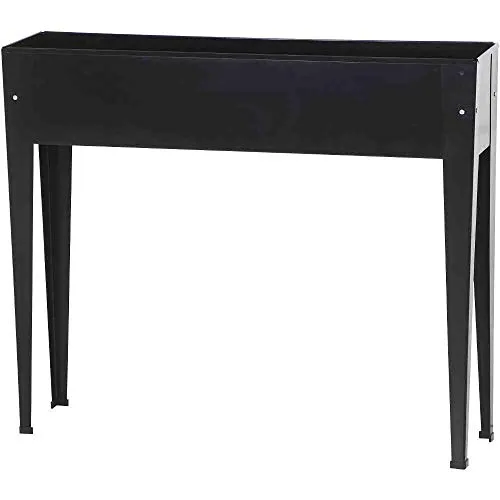 Siena Garden J34516 Hochbeet Slim, 98x25x82cm anthrazit - Metall-Hochbeet, pulverbeschichtet und extra schmal, perfekt für Balkone und kleine Terrassen mit Wasserablaufloch für optimale Pflanzenpflege.