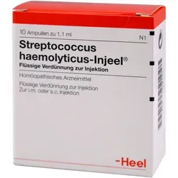Streptococcus Haemolyticus Injeel Ampullen - 10 Stück - Heel, homöopathisches Arzneimittel zur Unterstützung des Immunsystems und zur Verbesserung des Allgemeinbefindens.