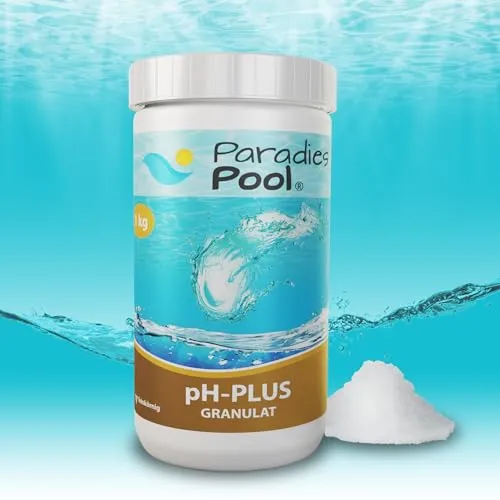 Paradies Pool pH Plus Granulat 1 kg, pH Heber, Schwimmbecken, Pool, Qualität aus Europa