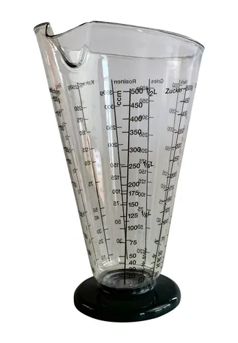 Meßbecher 0,5l, konisch mit Fuß