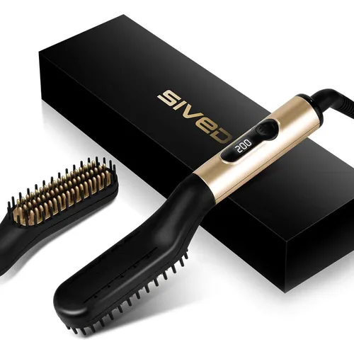 Warmluftbürste Display Bartbürste Glätteisen