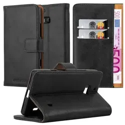 Cadorabo Hülle für Nokia Lumia 929 / 930 Schutzhülle in Schwarz Handyhülle Book Tasche Case Etui Luxury
