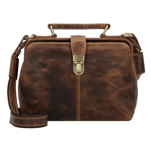 Greenburry Vintage Umhängetasche aus Leder 24 cm - Braun - Handtaschen aus hochwertigem Leder, zeitloses Design und ideal für den täglichen Gebrauch.