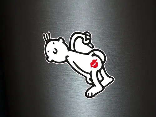 Aufkleber Kiss My Ass Küssen Arsch Mann Junge Boy Man Sticker Shocker Fun 1 x