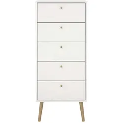 andas Highboard Bodo, Hochkommode mit 5 Schubladen