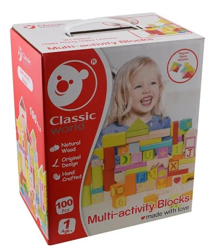 Classic World Multiactivity Bauklötze Spielbauklötze, (100 St)