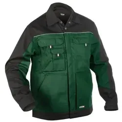 DASSY Lugano - Zweifarbige Arbeitsjacke flaschengrün/schwarz - Arbeits- & Schutzkleidung mit praktischen Taschen, verstellbaren Ärmeln und reflektierender Biese für optimale Sichtbarkeit. Ideal für professionelle Einsätze!