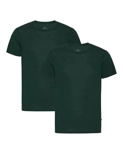 Produktbild DANISH ENDURANCE 100% Merino T-Shirt Herren – Atmungsaktives Unterhemd, Dunkelgrün, XXL