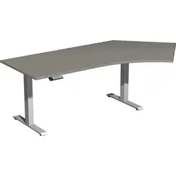 Geramöbel Tisch Elevate Plus 135 – Höhenverstellbar mit Motor - Moderner Schreibtisch mit 3-fach Teleskop-Hubmechanik, ideal für flexibles Arbeiten. Inklusive USB-C Ladebuchse und stabiler Montage. Maße: 2.166 x 630-1.280 x 1.130 mm.