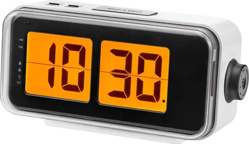 Atlanta 1899/0 Funkwecker im Retro-Design Weiß in silber von Atlanta