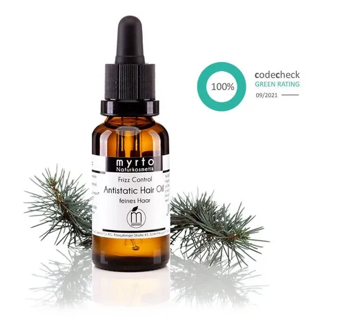 myrto Naturkosmetik Haaröl Bio Antistatic Hair Oil - Anti-Frizz Haaröl für geschmeidiges Haar