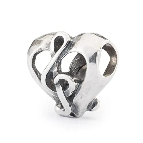 TROLLBEADS Silberbead Liebeslied - Eleganter Silberbead aus 925 Sterlingsilber, perfekt für Bettelarmbänder oder Halsketten und ideal, um persönliche Geschichten zu erzählen.