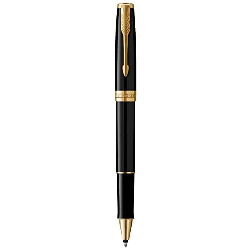 Parker Sonnet Tintenroller | Elegantes Design in Schwarz mit Goldakzenten - Schreibutensilien mit feiner Spitze und schwarzer Tinte, ideal für präzises Schreiben und höchste Qualität. Perfekt als Geschenk in einer stilvollen Parker Premium-Geschenkbox.
