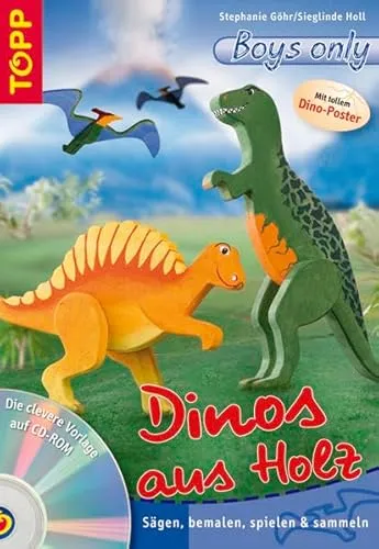 Dinos aus Holz: Sägen, bemalen, spielen & sammeln