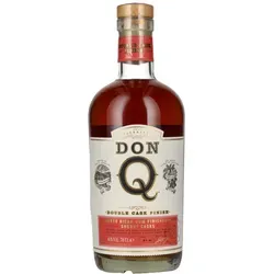 Don Q Double Cask SHERRY CASK FINISH Rum 41% Vol. 0,7l - Premium Rum mit einzigartiger Sherry-Fass-Reifung für außergewöhnlichen Genuss, kräftiges Gold, fruchtige Aromen und langanhaltenden Abgang.