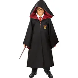 Metamorph Zauberer-Kostüm Harry Potter – Gryffindor Umhang Deluxe für Kinder, Hochwertiges Cape für Zauberschüler des Hauses Gryffindor rot 98-104