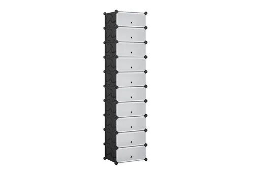 Mondeer Schuhregal Schuhschrank, Kunststoff-Schuhschrank mit Tür, Platzsparend, für 10-20 Paar Schuhe