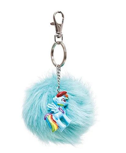 Joy Toy 95984 - Rainbow Dash Schlüsselanhänger mit Pouch und 3D Figur, 7 cm