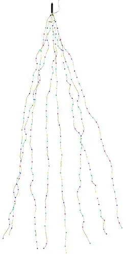 Lunartec Lichterkette Baum: Christbaum-Überwurf-Lichterkette, 320 bunte LEDs, 8 Girlanden, je 4 m (Tannenbaum Überwurf, innen Tannenbaum, LED Weihnachtsbaumkerzen)
