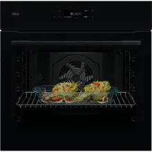 NBE7P60SB Backofen 60cm Schwarz SteamCrisp Pyrolyse 17Heizarten Kochassistent 