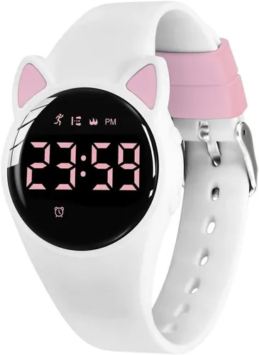 Multifunktionale Kinderuhr mit Schrittzähler und Vibrationsalarm - Praktische Kinderuhr mit Schrittzähler, spritzwassergeschützt und USB-ladbar. Ideal für aktive Kinder, einfach zu bedienen und ohne App. Perfekt für den Alltag!