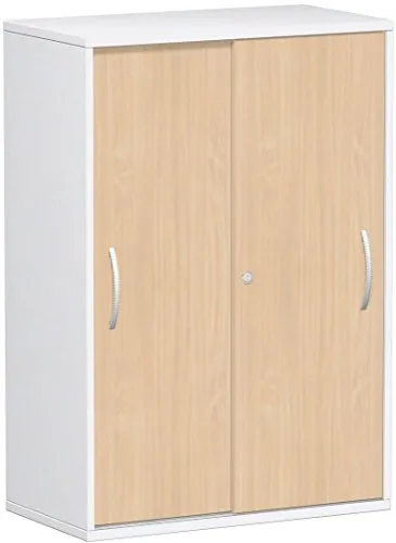 Gera Möbel Flex Schiebetürenschrank - Kleiderschrank mit 3 Ordnerhöhen, leichtgängigen Schiebetüren und vormontiertem Korpus, ideal für platzsparende Lösungen in jedem Zuhause.